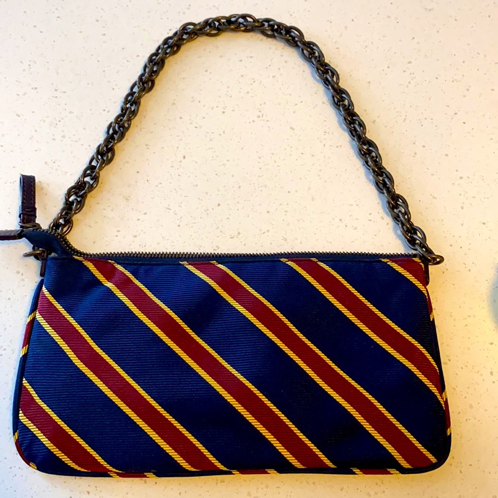 JCrew 100% Silk Zip Pouch Handbag